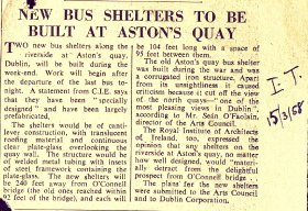 Press cutting - Irish Times - Bus shelters